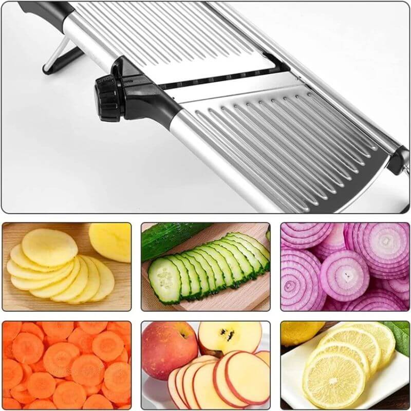 Adjustable Stainless Steel Mandoline Slicer for Slices and Fine Strips