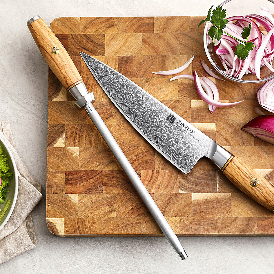 Diamond Carbon Steel Knife Sharpener - Green Grill