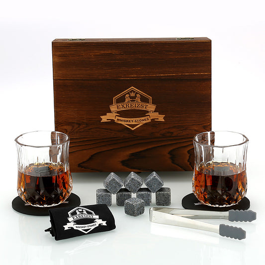 Granite Whiskey Chillers Gift Set - Green Grill