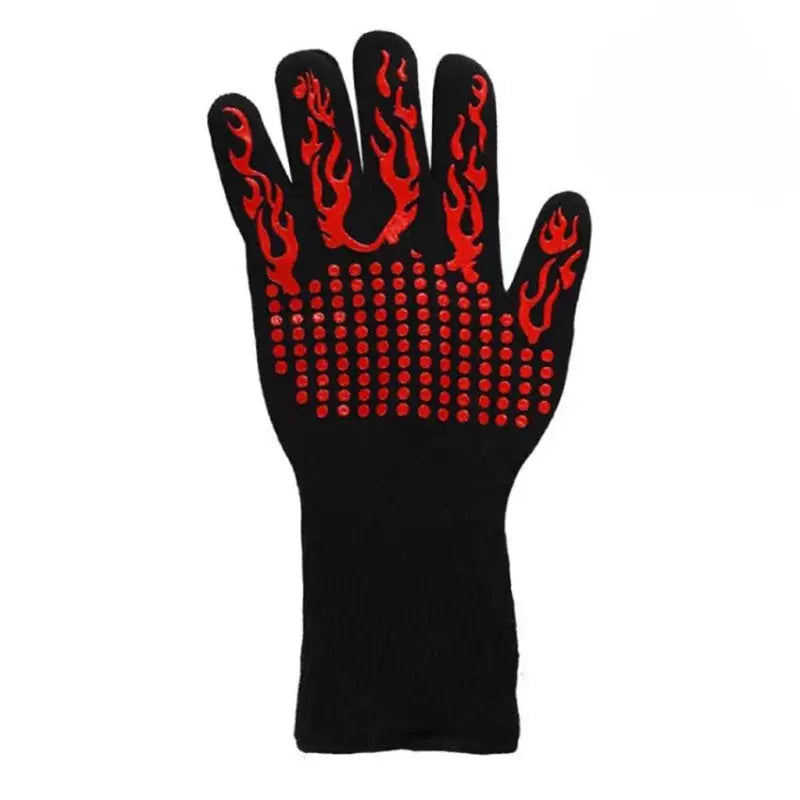 Heat-Resistant Kitchen Barbecue Gloves - Green Grill