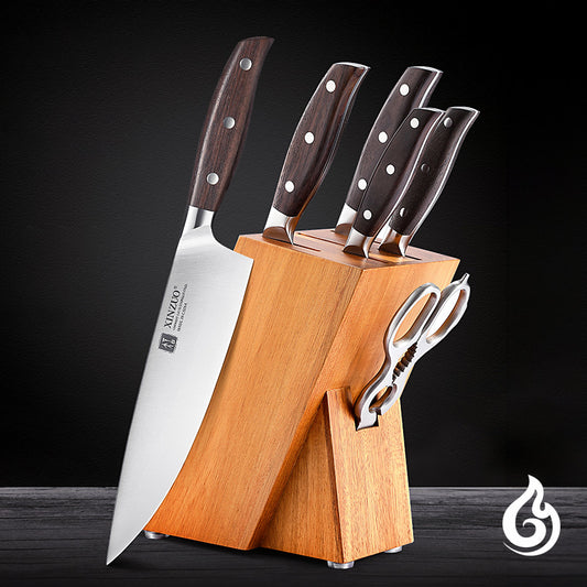 Premium German Steel Knife Set - Green Grill
