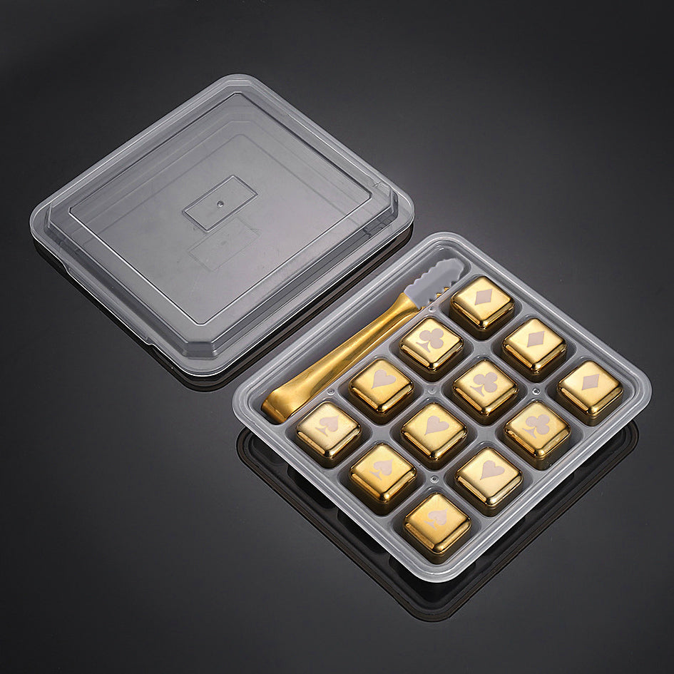 Whiskey Stones Chillers Gold - Green Grill