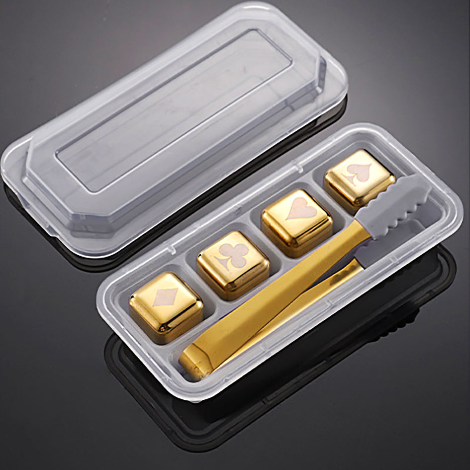 Whiskey Stones Chillers Gold - Green Grill