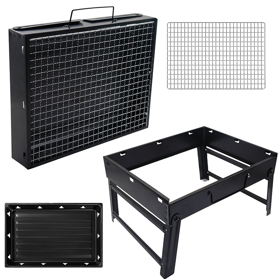 Portable BBQ Grill folded compact size - easy to carry and store - Green Grill