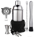 Cocktail Shaker Set 7 pcs - stainless steel cocktail mixing tools - Green Grill