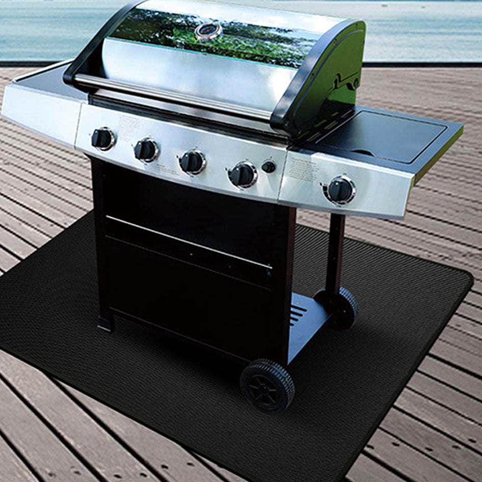 BBQ Mat Outdoor Grill Protection - heat-resistant mat protecting patio during grilling - Green Grill
