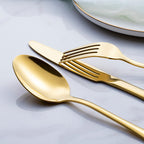 Cutlery Set Stainless Steel - premium stainless steel forks and spoons - Green Grill