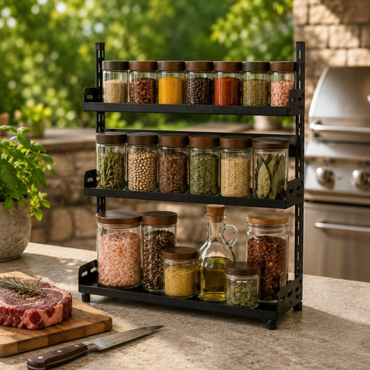 3-Tier Adjustable Metal Spice Rack Organizer