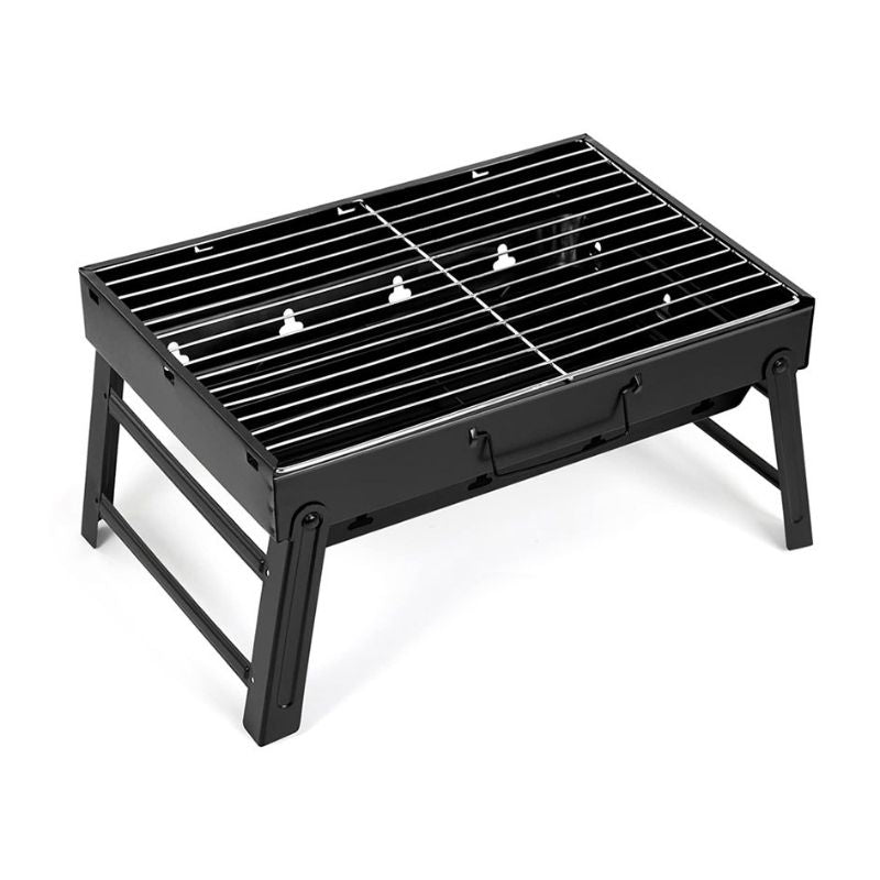 Portable BBQ Grill for Outdoor Cooking - foldable and compact charcoal grill for camping - Green Grill