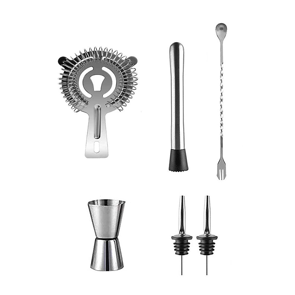 Cocktail Shaker Set - strainer and jigger included in the set - Green Grill