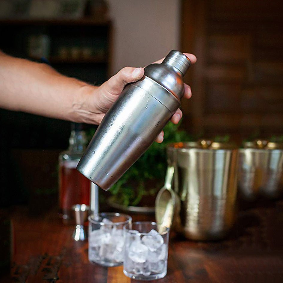 Cocktail Shaker Set - full bartender kit laid out on surface - Green Grill