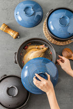 Ceramic Casserole Pot Set - Green Grill