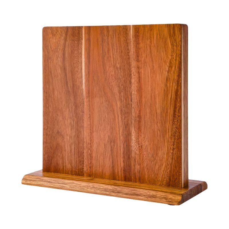 Double Sided Acacia Wood Magnetic Knife Block