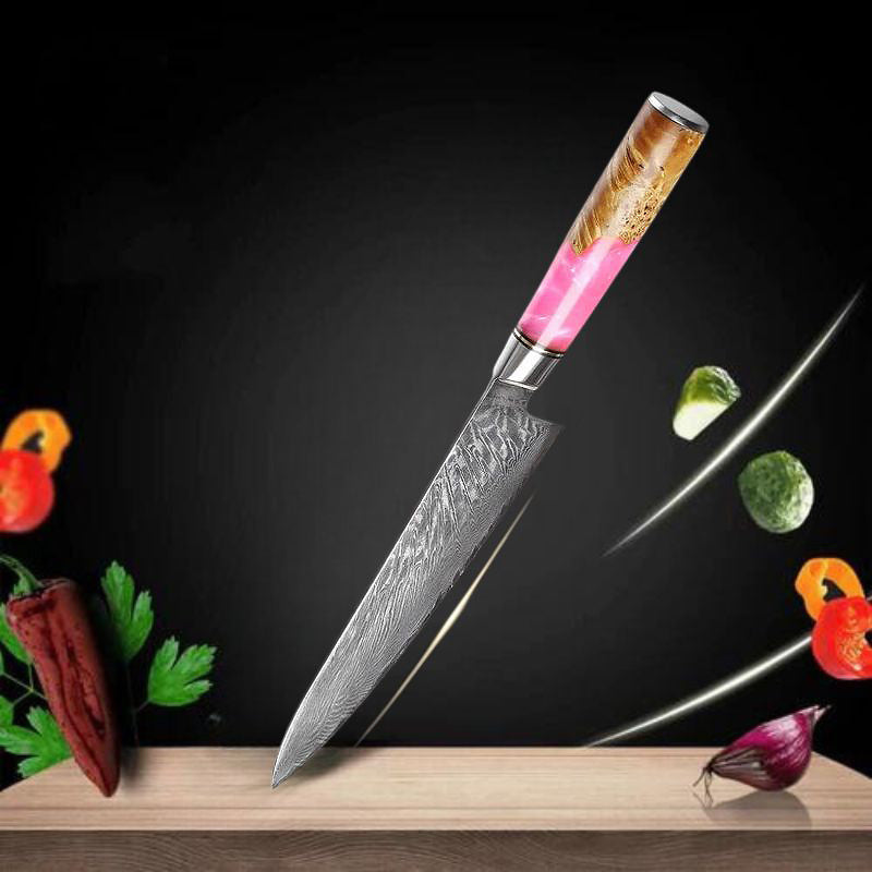 Elegant Pink Premium Japanese Knife - Green Grill