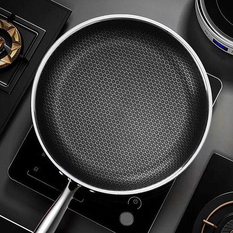 Honeycomb Frying Pan on induction stove