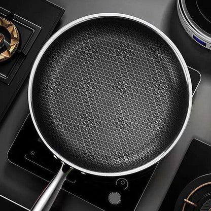 Honeycomb Frying Pan on induction stove