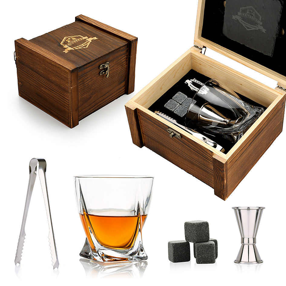 Granite Whiskey Chillers Gift Set - Green Grill