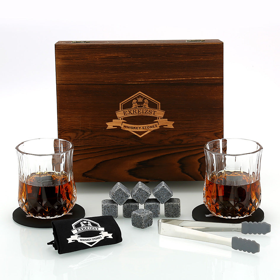 Granite Whiskey Chillers Gift Set - Green Grill