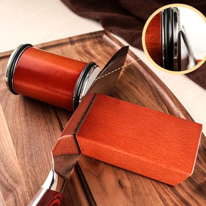 Diamond roller sharpener knife with durable construction