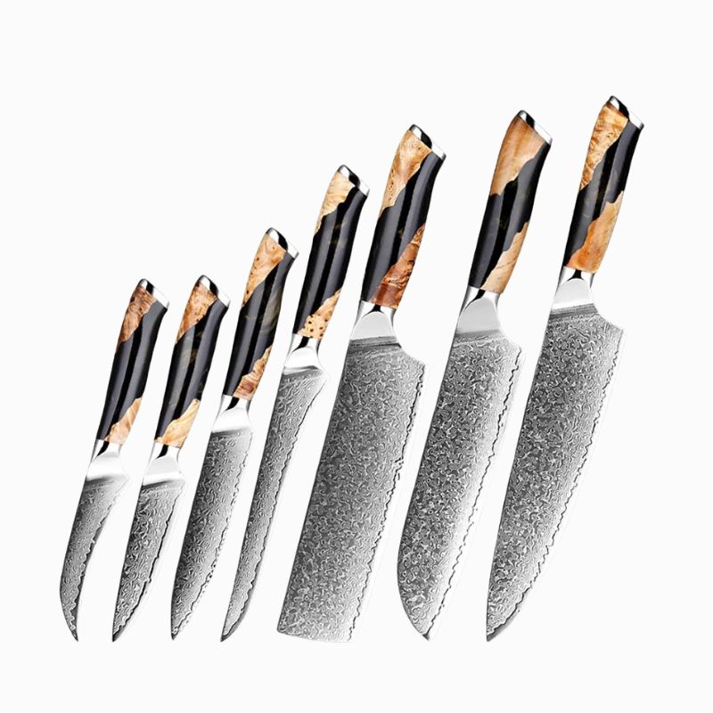 Kogane VG10 Damascus Kitchen Knife Set