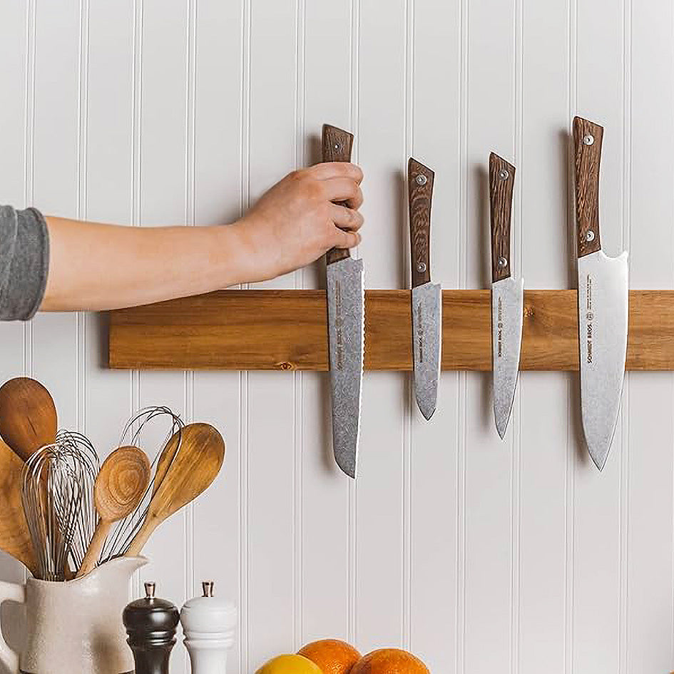 Magnetic Knife Rack Acacia Premium - Green Grill