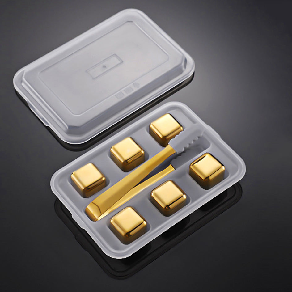 Whiskey Stones Chillers Gold - Green Grill