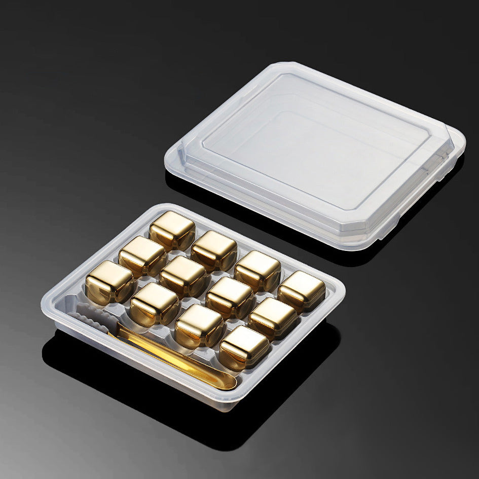 Whiskey Stones Chillers Gold - Green Grill