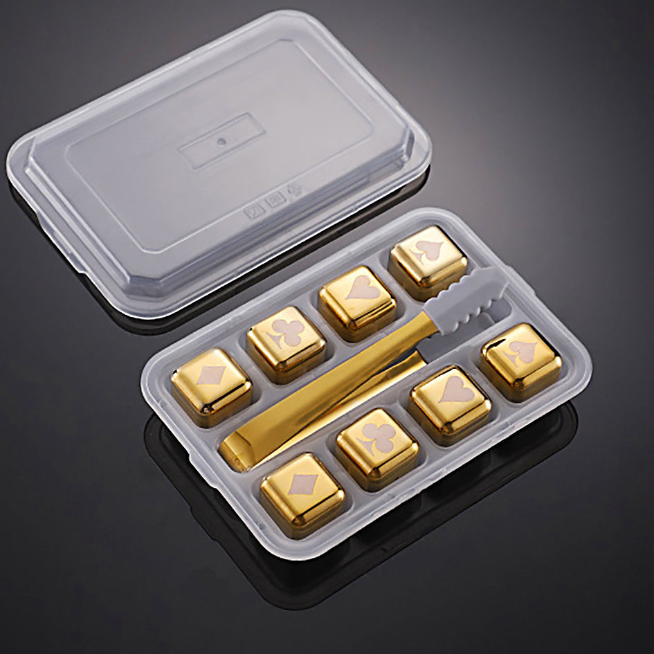 Whiskey Stones Chillers Gold - Green Grill