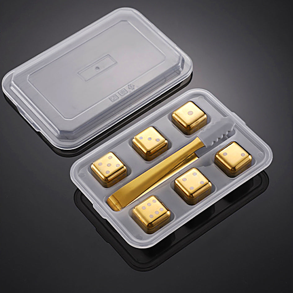 Whiskey Stones Chillers Gold - Green Grill