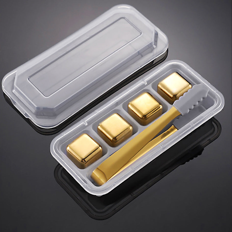Whiskey Stones Chillers Gold - Green Grill