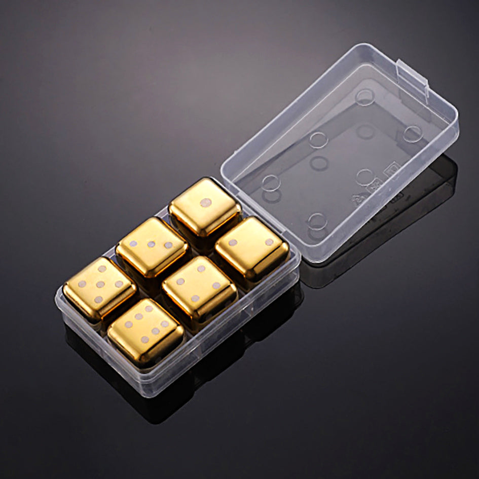Whiskey Stones Chillers Gold - Green Grill