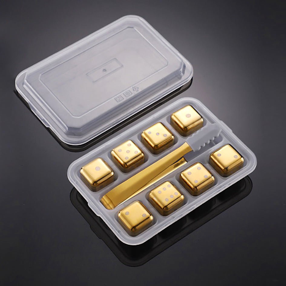 Whiskey Stones Chillers Gold - Green Grill