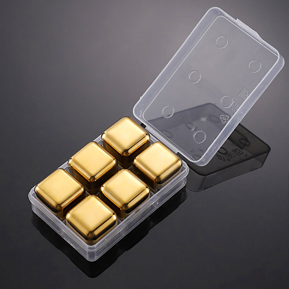 Whiskey Stones Chillers Gold - Green Grill