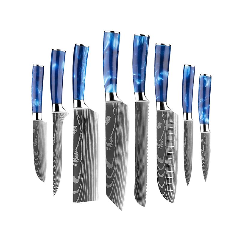 Raiden Blue Stainless Steel Kitchen Knife Set