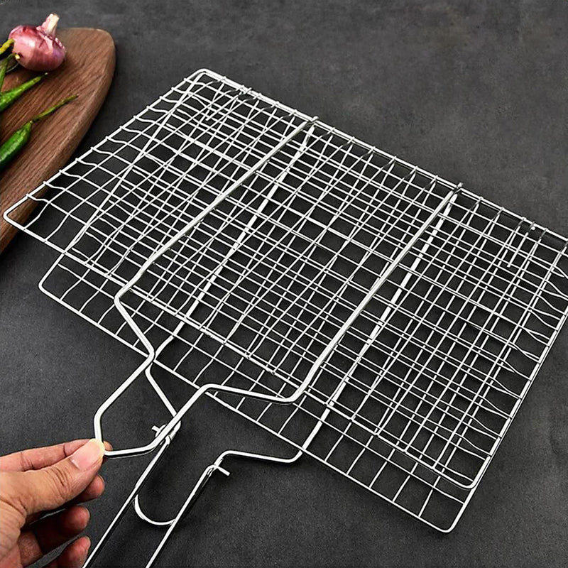 Silver Bbq Rack Stainless Steel BBQ Grill Rack