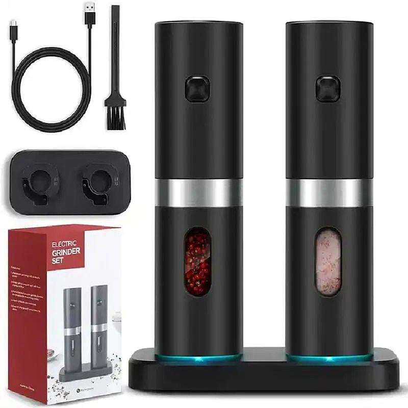 Electric Salt and Pepper Grinder - Green Grill